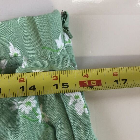 ASOS Womens Midi Slip Thigh Split Skirt sage green Daisy floral Size 12 NWOT - Picture 6 of 14